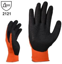 EN210036-GUANTE S/COST ALG. NARANJA-LATEX-NEGRO TALLE 07 *D