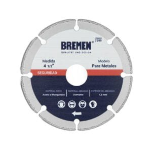 BR7599-DISCO DIAM. BREMEN® 4-½" P/ CORTE METAL (ALTO REND