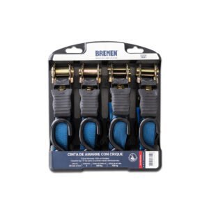 BR7691-CINTA DE AMARRE C/CRIQUE 5M X 25MM [700KG] X 4 UNI