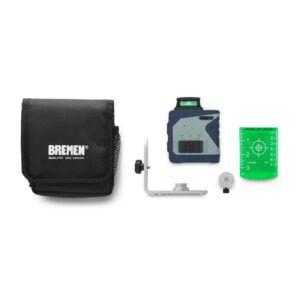 NIVEL LÁSER de LÍNEA 1 x 360° LUZ VERDE [1 Línea + 1 Plano] BREMEN®