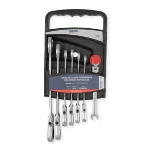 JUEGO DE LLAVES COMBINADAS CON CRIQUE ARTICULADA (7 PZS) BREMEN®
