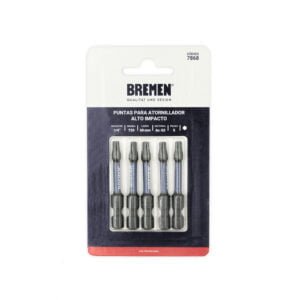 TORX:PUNTAS IMPACTO T-20 (L50mm) [Magnética] [5 unid] BREMEN®