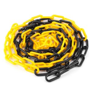 EN162511-CADENA PLASTICA AMAR/NEGRA 8 MM. X 25MT. (BOLSA)